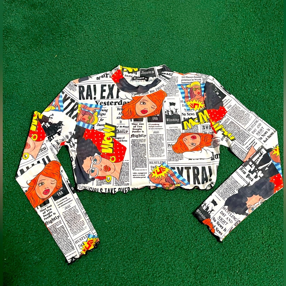 Graphic crop top new